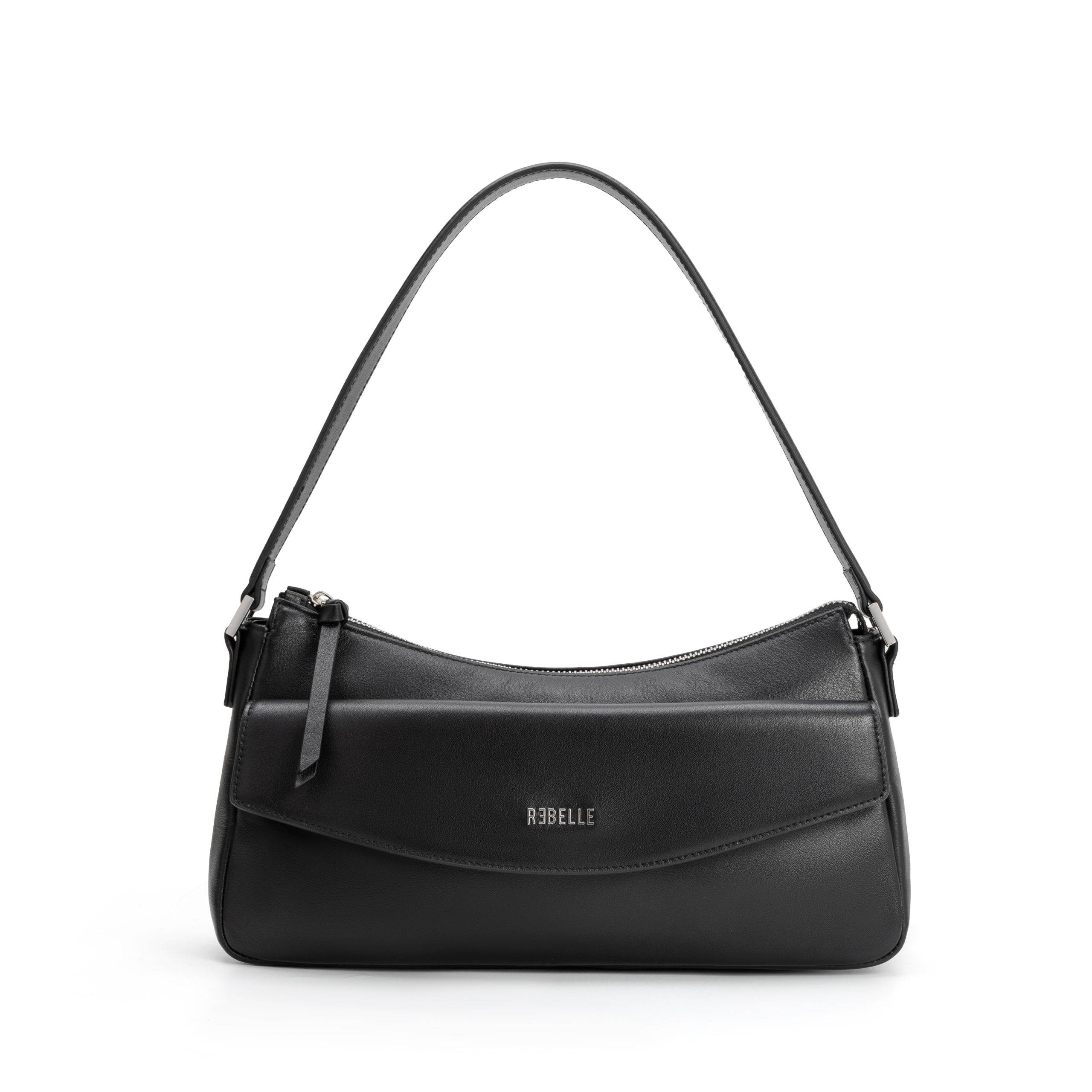 Women's Genuine Leather Hobo Shoulder Bag, Black Convertible Crossbody Purse with Detachable Chain Strap
