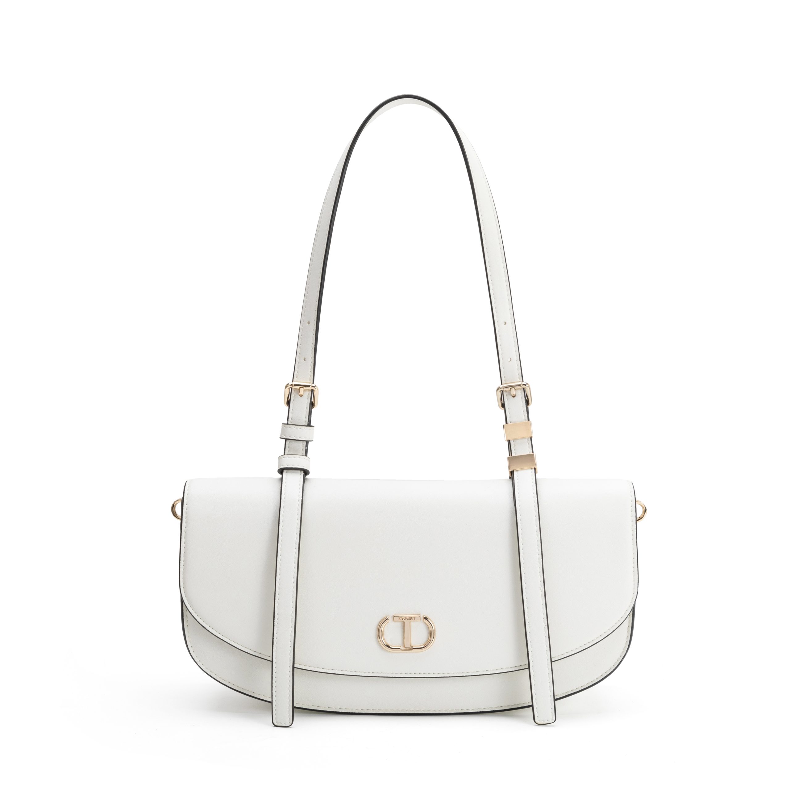 White Leather Hobo Shoulder Bag, Women's Convertible Crossbody Purse